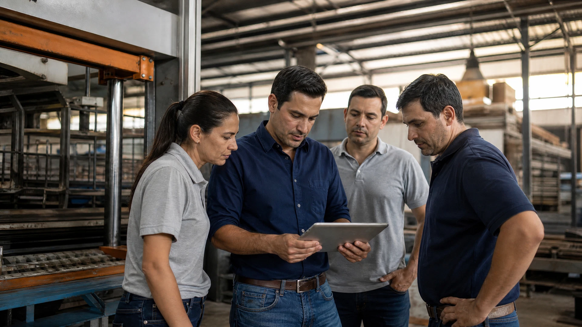 Management team at a Paraguayan industrial operation