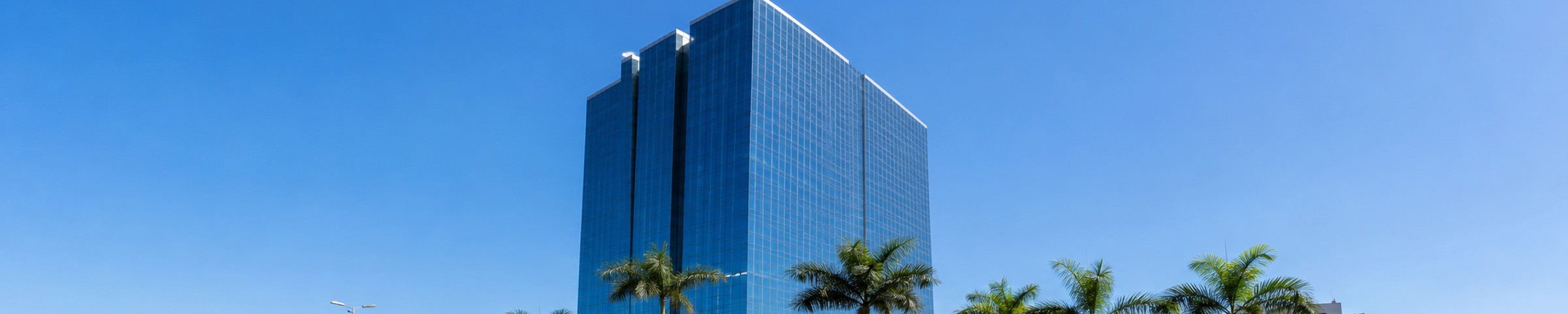 Distrito financiero de Asunción sobre la avenida Aviadores del Chaco en la mañana