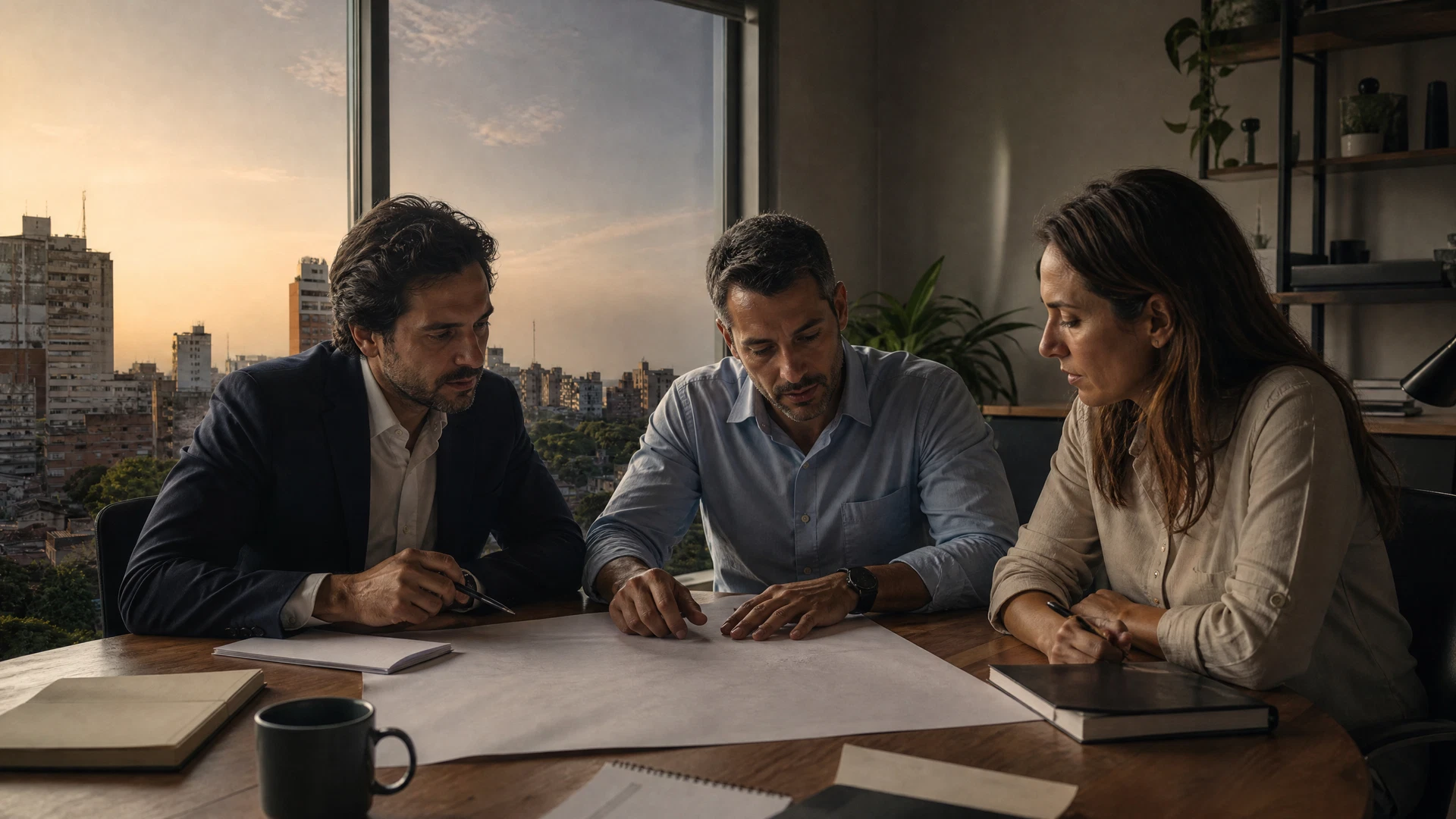 Equipe executiva de uma empresa paraguaia